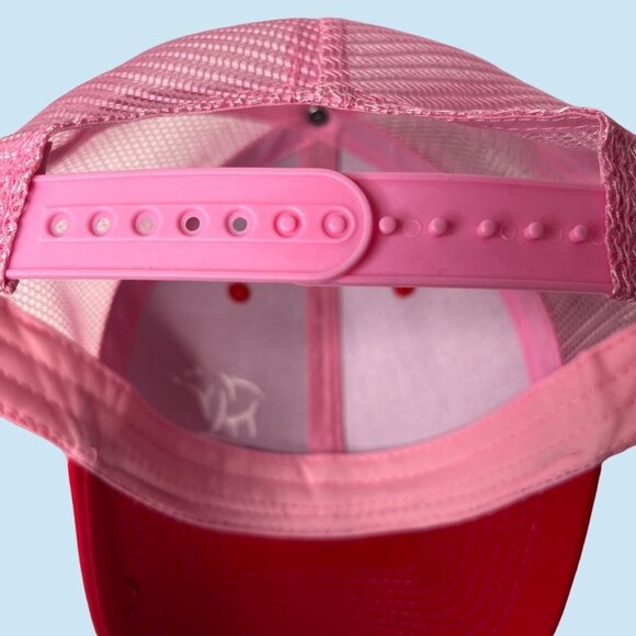 Mr Cool Hat Cap Adult Red Pink Adjustable‎ One Size Dad Trucker Mesh Mens - Picture 7 of 8